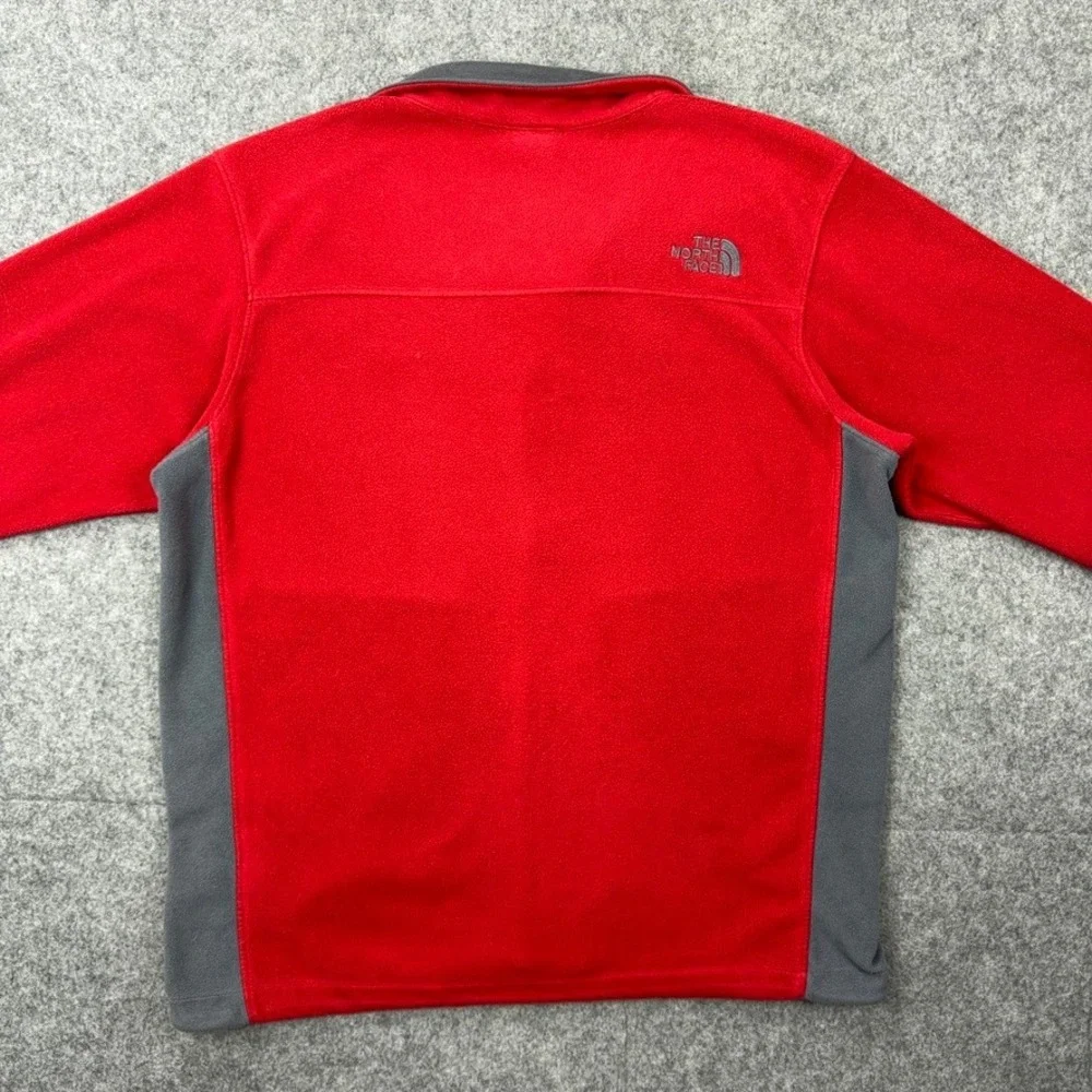 The‎ North Face Jacket Mens Medium Red Polartec Fleece Full Zip Hiking Gorpcore